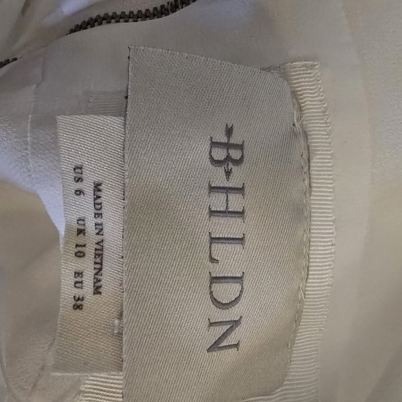 BHLDN White Spaghetti Strap Wedding Event Dress - Picture 5 of 5